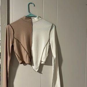 Asymmetrical cropped shirt